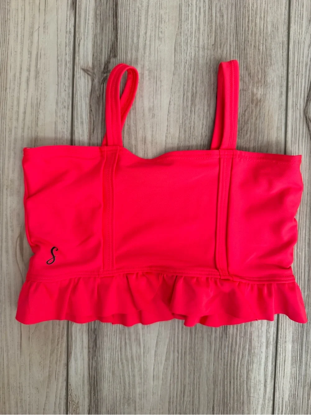Soel Dance Neon coral Ruffle top